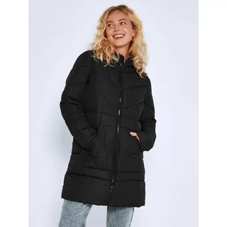 Noisy May Damen Lange Puffer Jacke | schwarz | L