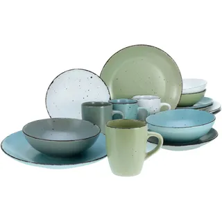 CreaTable Geschirrset Kombiservice 16-tlg. mehrfarbig