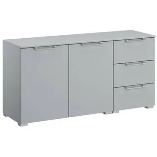 Novel Sideboard , Hellgrau , Metall , 1 Fächer , 3 Schubladen , 120x61x42 cm , Blauer Engel, Goldenes M, BQ - Bündnis für Qualität, Made in Germany , Typenauswahl, Beimöbel erhältlich, stehend, in verschiedenen Größen erhältlich, in verschiedenen Holzdekoren erhältlich , Kleinmöbel, Kommoden, Sideboards