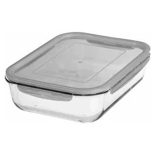 GASTROMAX Glas-Frischhaltedose 2,7l Borosilikate Glas, PP D. - Grau