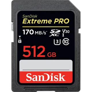 Extreme Pro SDHC/SDXC UHS-I U3 R170/W90 512 GB
