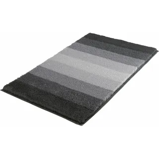 Badematte MEUSCH "Palace, Badvorleger, Badezimmer Teppich" Gr. 14, grau (schiefer), H:23mm, Kunstfaser, Badematten, Badematte, Badteppich, gestreift, mit Farbverlauf, waschbar