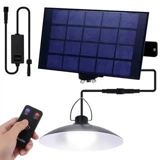 Außen Solarlampe Solarleuchte Pendelleuchte mit Fernbedienung IP65 LED Wasserdicht Hängelampe Garten mit 1 Lampen - Weiß
