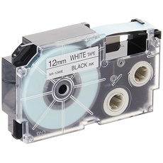 Bild  Bescriftungsband XR-12WE1 schwarz auf weiß 1,2cm x 8m