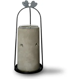 Zen Arôme Duftbrenner Inspiration Tres – Duftwachs und Duftwachs – Diffusor für ätherisches Öl und Raumduft – Kerzenhalter aus Zement und Metall – Höhe: 21 cm – Zen'Arôme