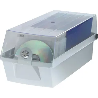 HAN CDBox MÄX 60 (CDs, Plattenspieler), CD- & Schallplatten Aufbewahrung, Grau