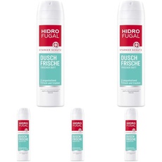 Hidrofugal Dusch-Frische Spray (150 ml), starker Anti-Transpirant Schutz mit angenehm frischem Duft, Deo Spray für starken Schutz ohne Ethylalkohol (Packung mit 5)
