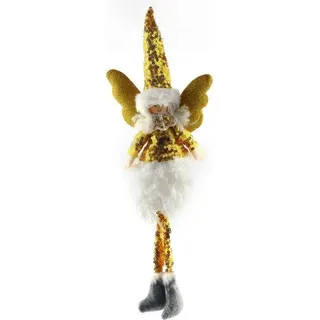 Sitzender Weihnachtsengel mit Plüsch, 34 cm, Gewicht 73 g