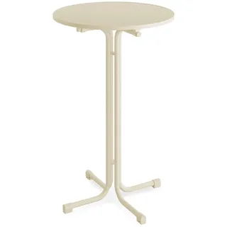 Gardenson Garten-Bartisch , Sandfarben , Holz, Metall, Kunststoff , rund , 80x109x80 cm , FSC Mix, Europäischer Sicherheitsstandard , Esszimmer, Esstische, Stehtische