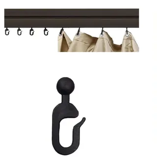 BricoShopping Haken für Seitenteile und Moskitonetze für Pavillons, Schiebetüren, Ersatzösen, Ösen aus Kunststoff, Ringe an Schienen, für Veranda, Garten, Sahara Adventure, 40 Stück, BS0306