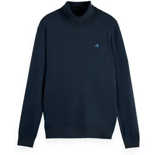 Scotch & Soda Strickpullover Ecovero Blend Turtleneck dunkelblau M