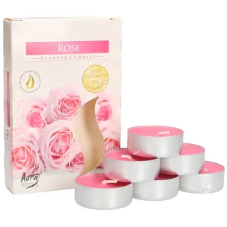 KOTARBAU® 6er Pack Duftkerzen Teelichter Rose Duftteelichter Brenndauer 4 Stunden