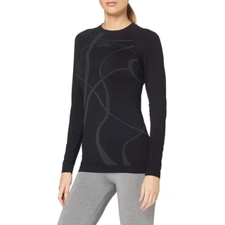 Fjord Nansen Damen AKKA Long Shirt Women, Black/Graphite, S/M, kj0114