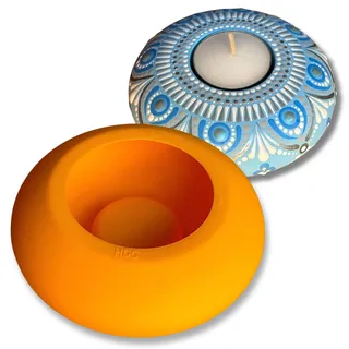 happy dotting company Teelicht-Kerzenform #2 2 St. blau