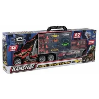 Teamsterz Autotransporter mit Rampe Koffer 2in1 Set mit 9 Autos und Zubehör