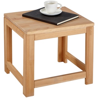 Linea Natura Beistelltisch , Buchefarben , Holz , Buche , massiv , rechteckig , eckig , 40x38x45 cm , Wohnzimmer, Wohnzimmertische, Beistelltische, Beistelltische Holz