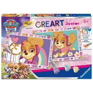 Ravensburger CreArt 12023167 - Skye & Liberty - Malen nach Zahlen für Kinder ab 5 Jahre, Malset mit Pinsel und Acrylfarben, Geschenk für Mädchen und Jungen