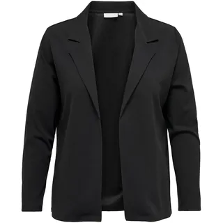 ONLY CARMAKOMA Damen Blazer Große Übergröße | Business Cardigan Strickjacke | Plus Size Basic CARSANIA, Farben:Schwarz, Größe:42-44