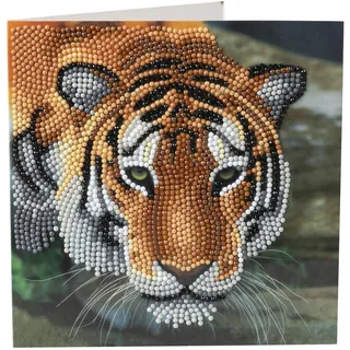Craft Buddy Ltd. Crystal Art Tiger Diamond Painting 18 cm x 18 cm