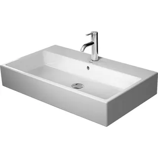 Duravit Waschtisch VERO AIR mit Überlauf, Hahnlochbank, 800 x 470 mm 1 Hahnloch weiß - Weiß