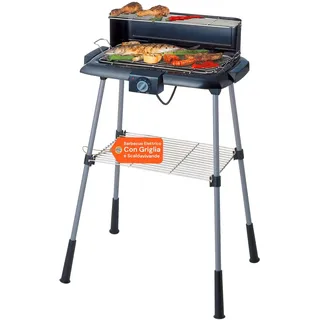 Avilia - Elektrogrill 2200 W mit Grillrost 40 x 22 cm und Warmhalteplatte 45 x 12 cm, ideal zum Grillen auf Balkon oder Terrasse, rauchfrei, gleichmäßiges Kochen, kompakt und leistungsstark