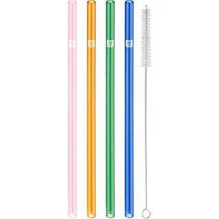 Zwilling Glasstrohhalme 4 St. Gemischte Farben