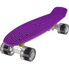 Ridge 22" Mini Cruiser Board Retro Skateboard, komplett, in lila, völlig in der EU entworfen und hergestellt