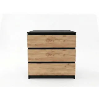 home collective Sideboard 70 x 77 x 40 cm Schwarz