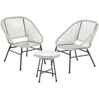 Svita TULUM Balkonmöbel-Set 3-tlg. weiß