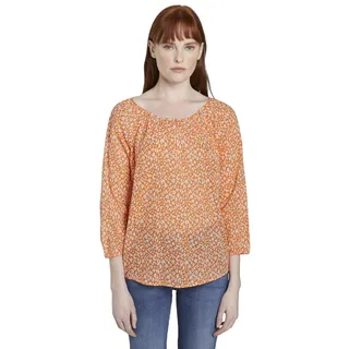 TOM TAILOR Damen Carmenbluse Bluse, 23206-melon small Leo desi, 38