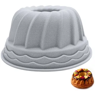 Byffoer Gugelhupfform Groß, 24 cm, Silikon Gugelhupf Backform, Leicht zu Reinigen, Kugelhupf Backform, Antihaft, Temperaturbeständig, Marmorkuchenform, für Gugelhupf, Marmor Rührkuchen