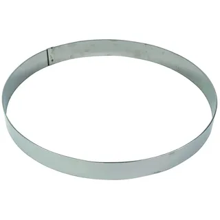GOBEL 865092 Tortenring mit Schaumstoff Edelstahl, Silber