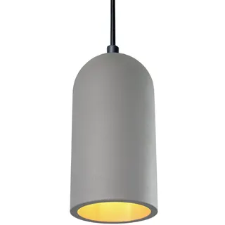 Paco Home Pendelleuchte "ALTONA", blau (betongrau), 1, Ø 10cm, Leuchten, LED, E27, Lampe Für Wohnzimmer Esszimmer Küche, Höhenverstellbar, Pendelleuchte