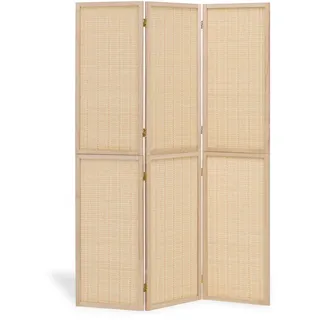 Homestyle4u Paravent 120/170 cm Natur Holz Bambus , Braun , Holz, Naturmaterialen , 120x170x2 cm , Wohnzimmer, Raumteiler, Paravents