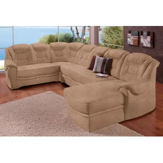 sit&more Wohnlandschaft Kunstleder U-Form 3-Sitzer Braun