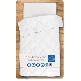 linea by böhmerwald - exclusive - Kamelhaardecke normal, 200x200, 100% Kamelhaar, Allergiker geeignet, selbstreinigend, nicht in der Maschine waschbar, in Deutschland produziert