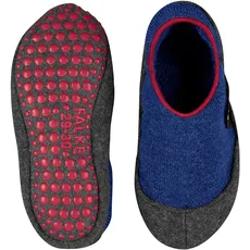 Bild von Unisex Kinder Cosy Slipper K Hp Wolle Rutschhemmende Noppen 1 Paar Hausschuh-Socken, Blau Cobalt Blue 6054, 31-32
