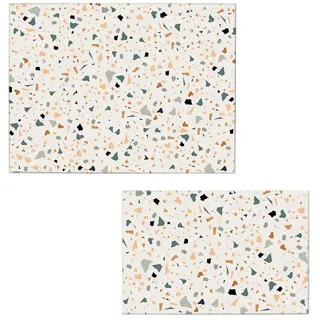 Zeller Present Schneidebrett »Terrazzo'«, (Set, 2 St.), extra Halt dank Silikon Füße, 2-teilig, 30x20 cm