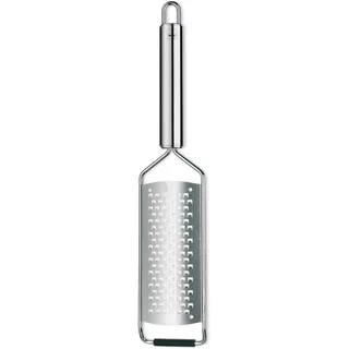 kela Zitronenreibe Edelstahl 32 x 6,5 cm RONDO, Käsereibe mit grober Reibefläche, Parmesanreibe, spülmaschinenfest, glänzend