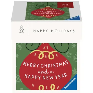 RAVENSBURGER Puzzle Happy Holidays: Frö hliche Weihnachten und ein gutes neues Jahr 99 Teile