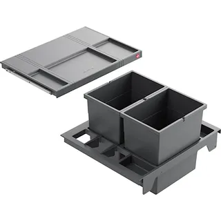 Hailo Abfallsammler 3620811 Separato-K 600 Einsatz 2x 20 Liter Dunkelgrau - Dunkelgrau