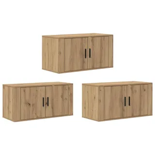 vidaXL Wand-TV-Schrank Set 3 pcs Artisan-Eiche 80 x 34,5 x 40 cm - Braun