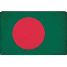 Blechschild Wandschild 20x30 cm Bangladesch Fahne Flagge