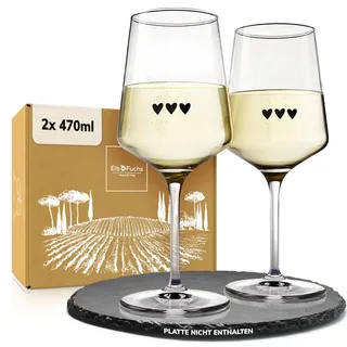 ElbFuchs® Aperitifgläser (2x470 ml) Serie Midnight Affection [GESCHENKIDEE] Spülmaschinenfest & robust, Bunte Wein- und Cocktailgläser beliebt für Spritz-Getränke, Hugo, Negroni, Limoncello, u.v.m.