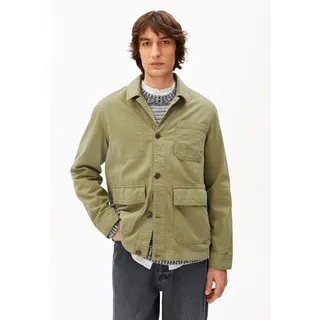 BAUMWOLL-LEINEN-JACKE |  Bio-Baumwoll-Mix - grün (XXL)