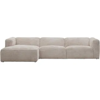 Stylife Ecksofa , Creme , Textil , Ottomane links, Eckteil , 332x163 cm , Stoffauswahl, seitenverkehrt erhältlich, Rücken echt, Armteil links, Armteil rechts , Wohnzimmer, Sofas & Couches, Wohnlandschaften, Ecksofas