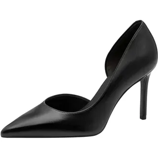 TAMARIS Damen Pumps mit Stilettoabsatz Leder, schwarz,