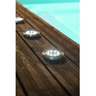 LED Bodeneinbaustrahler, GALIX G4525, Inox, 8 LED SMD, Kaltweiß 6500K, Solar