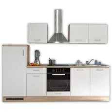 Bild Mid.you KÜCHENLEERBLOCK Weiß Sonoma Eiche - Geräumige Einbauküche mit viel Stauraum - 270 cm