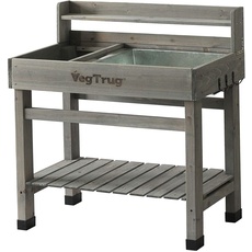 VegTrug Pflanztisch Deluxe, 100% FSC zertifiziertes Holz, Grey Wash